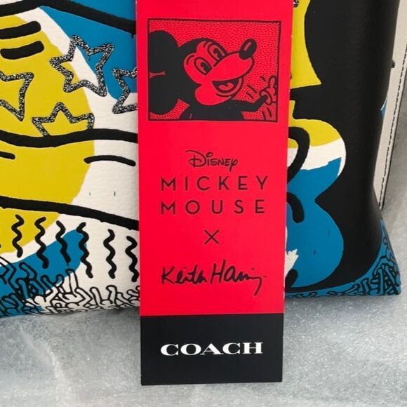 NEW COACH DISNEY MICKEY MOUSE X KEITH HARING TOTE SHOULDER BAG - Picture 11 of 16